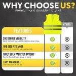 10-Pack High-Visibility Safety Vests - Yellow
