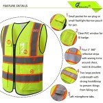 High Visibility Reflective Safety Vest with Pockets