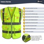 High Visibility Safety Vest with Reflective Strips
