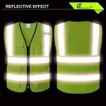 High Visibility Reflective Safety Vest with Pockets