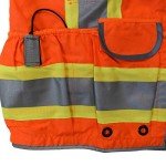 Orange X-Large Heavy Duty Engineer Vest with Pockets
