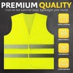 10-Pack High-Visibility Safety Vests - Yellow
