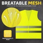 10-Pack High-Visibility Safety Vests - Yellow