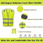 High Visibility Safety Vests 10 Pack - Yellow