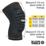 Klein Tools Lightweight Padded Knee Pads, Black