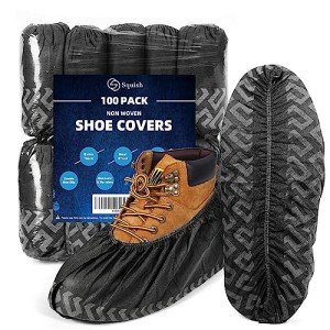 Disposable Non-Slip Shoe Covers - 100 Pack