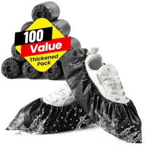 Premium Waterproof Disposable Shoe Covers - 100 Pack