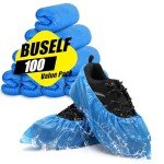 Buself Disposable Non-Slip Shoe Covers - 100 Pack