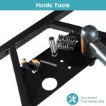 Adjustable Ladder Stabilizer with Tool Tray and Rubber Pads