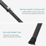 Adjustable Ladder Stabilizer with Tool Tray and Rubber Pads