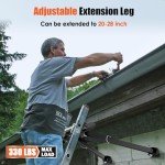 Sturdy Ladder Stabilizer for Roof and Gutter Use