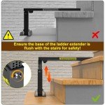 Heavy-Duty Foldable Ladder Stabilizer with Non-Slip Mat
