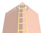 C-Shaped Ladder Stabilizer with Roof Hook
