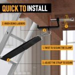 Ladder Stabilizer with Adjustable Straps and Anchor