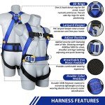 Safety Harness Fall Protection Kit with Lanyard