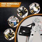 Soctone 17 Ft A-Frame Ladder with Stabilizer