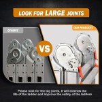 Soctone 17 Ft A-Frame Ladder with Stabilizer