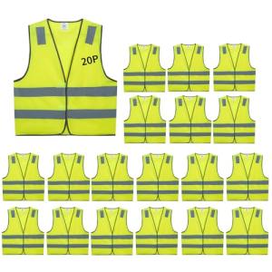 High Visibility Safety Vests 10 Pack - Yellow