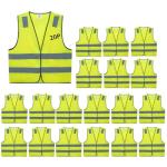 High Visibility Safety Vests 10 Pack - Yellow
