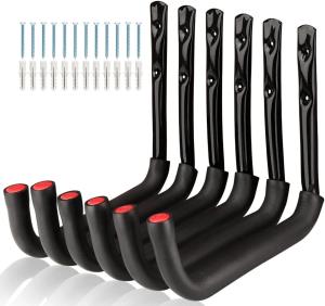 Heavy Duty Ladder Hooks - 6 Pack Wall Mount