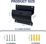 Heavy Duty Ladder Hooks for Garage Storage - 2 Pack