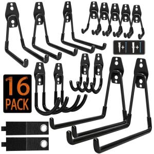 KOFANI Heavy Duty Wall Mount Storage Hooks - 16 Pack