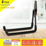 Heavy Duty Garage Hooks for Ladder Storage 2 Pack