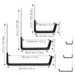 Heavy Duty Stainless Steel Wall Mount Hooks – 2Pcs