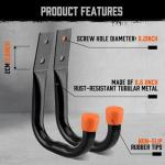 Heavy-Duty Garage Hooks for Bikes and Ladders