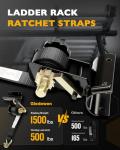 Heavy Duty Ladder Rack Straps with J-Hook