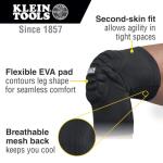 Klein Tools Lightweight Padded Knee Pads, Black