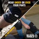 Klein Tools Lightweight Padded Knee Pads, Black