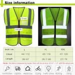 High Visibility Reflective Safety Vests with Pockets