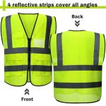 High Visibility Reflective Safety Vests with Pockets