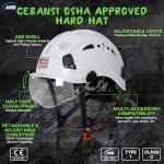 Reflective Vented Hard Hat for Construction Safety