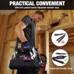 Wide Mouth Tool Storage Bag with Waterproof Base