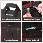 Wide Mouth Tool Storage Bag with Waterproof Base