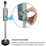 Adjustable Ladder Stabilizer with Rubber Feet – Orange