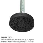 Adjustable Ladder Stabilizer with Rubber Feet – Orange