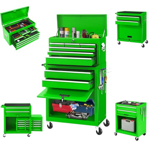 Rolling Tool Chest with Drawers and Organizer