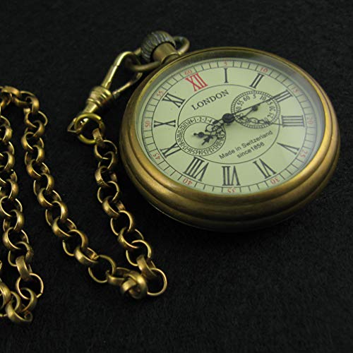 Vintage Full Copper Mechanical Pocket Watch for Men