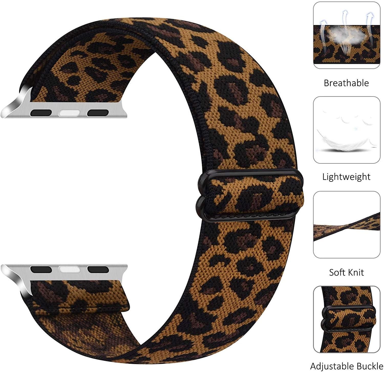 2-Pack Stretchy Apple Watch Bands for All Sizes