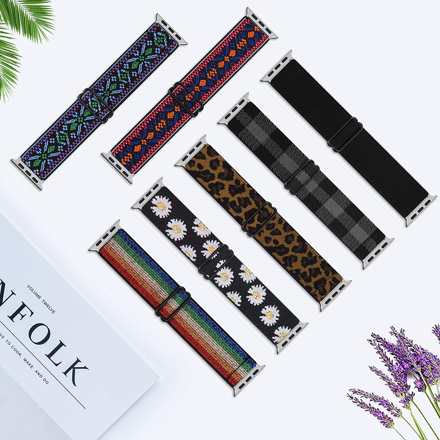 2-Pack Stretchy Apple Watch Bands for All Sizes