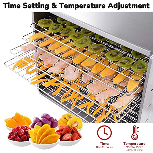 55L Commercial Stainless Steel Food Dehydrator - 10 Tray