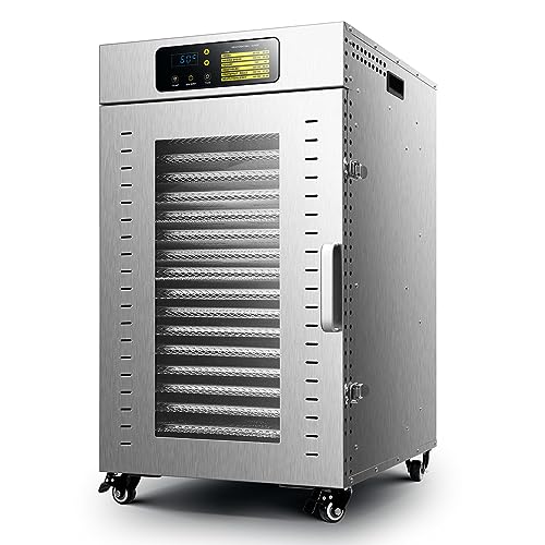 18 Trays Stainless Steel Dehydrator, 1500W Food Dryer