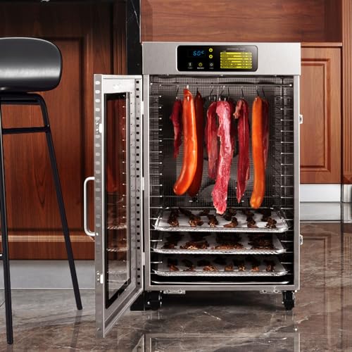 18 Trays Stainless Steel Dehydrator, 1500W Food Dryer