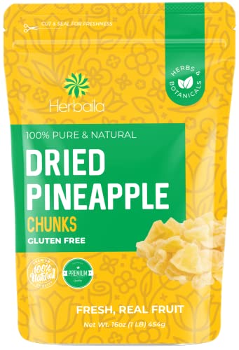 Dehydrated Pineapple Chunks - 1 Pound, Non-GMO