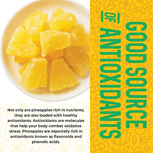 All-Natural Dehydrated Pineapple Chunks, 1 Pound