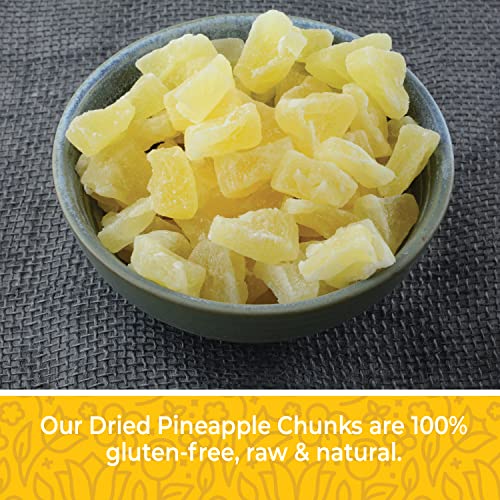 All-Natural Dehydrated Pineapple Chunks, 1 Pound