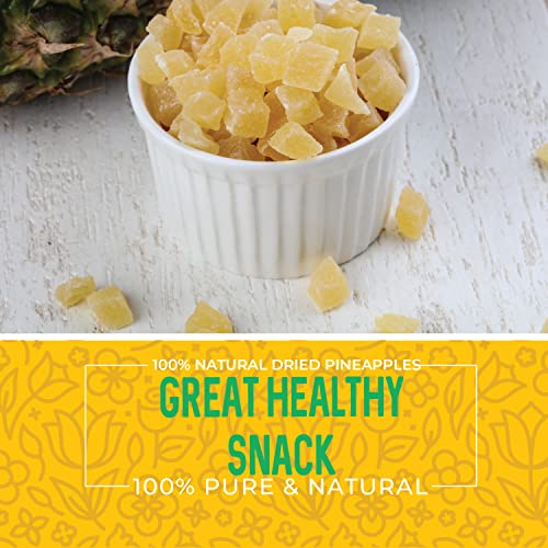 All-Natural Dehydrated Pineapple Chunks, 1 Pound